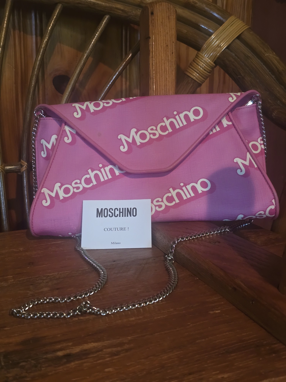 Moschino By Jeremy Scott Pink Barbie Logo Crossbody Bag - Picture 6 of 16